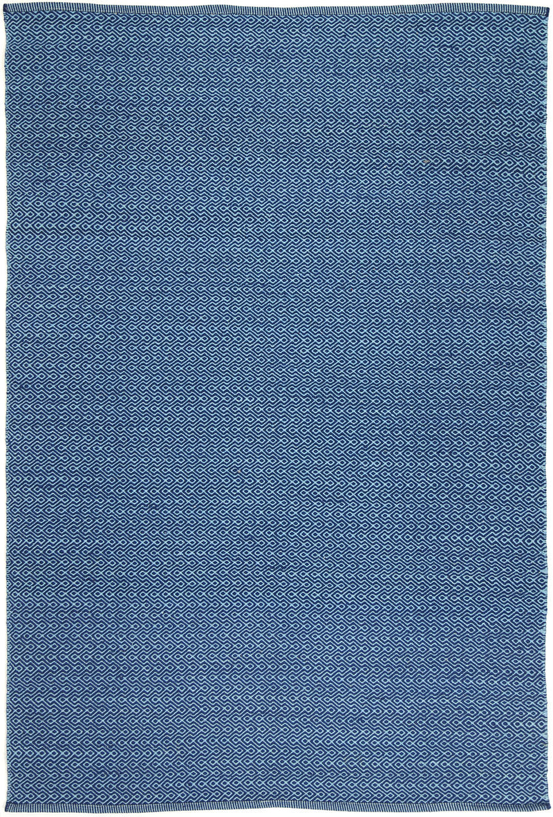 Natura Wool Navy Blue Diamond Rug 200x290 cm