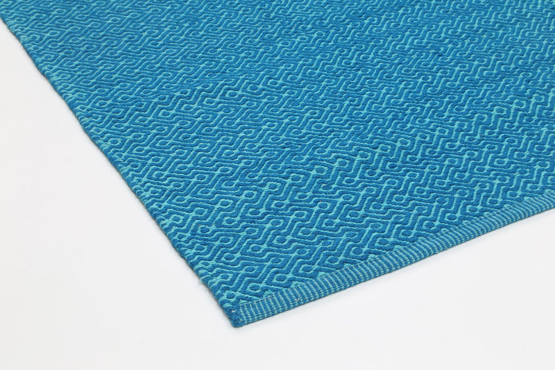 Natura Wool Turquoise Blue Diamond Rug 200x290 cm