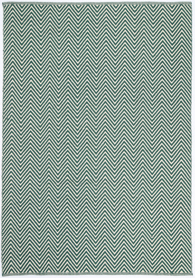 Natura Wool Green Chevron Rug 200x290 cm