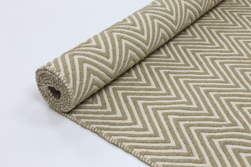 Natura Wool Limestone Beige Chevron Rug 200x290 cm