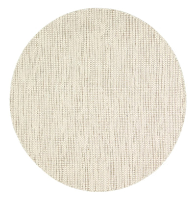 Scandi Beige Brown Reversible Wool Round Rug 150x150 cm Round