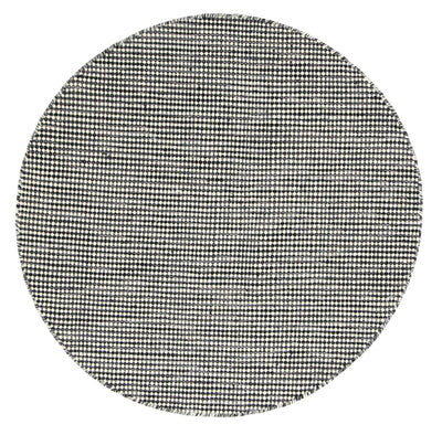 Scandi Charcoal Grey Reversible Wool Round Rug 150x150 cm Round