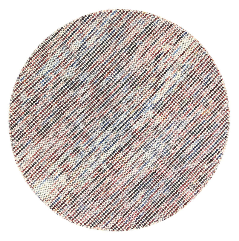 Scandi Multi Reversible Wool Round Rug 150x150 cm Round