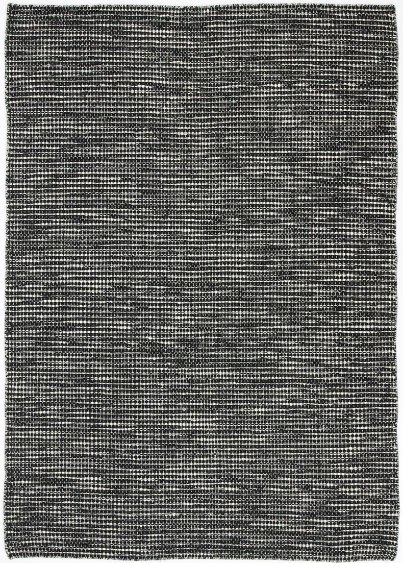 Scandi Black White Reversible Wool Rug 160x230 cm