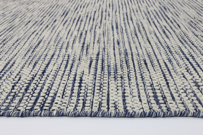 Scandi Blue Reversible Wool Rug 160x230 cm