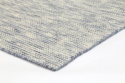 Scandi Blue Reversible Wool Rug 160x230 cm