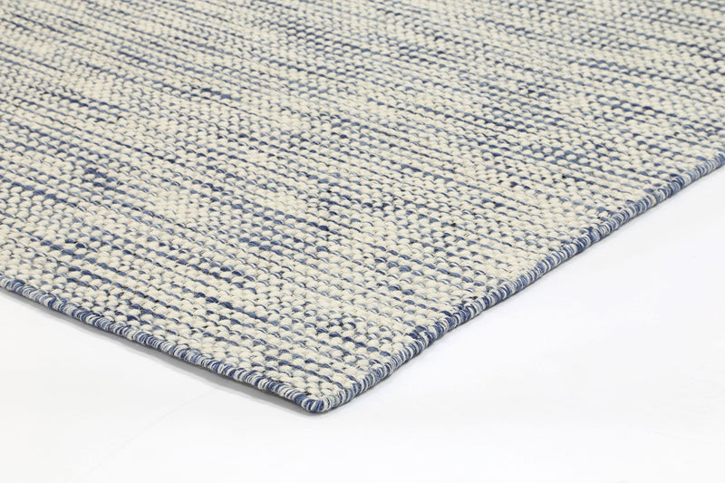 Scandi Blue Reversible Wool Rug 160x230 cm