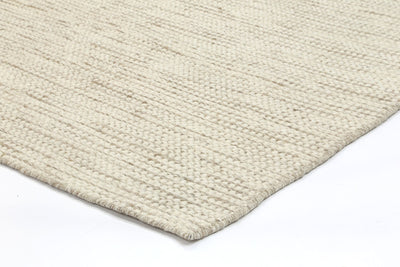 Scandi Beige Brown Reversible Wool Rug 160x230 cm