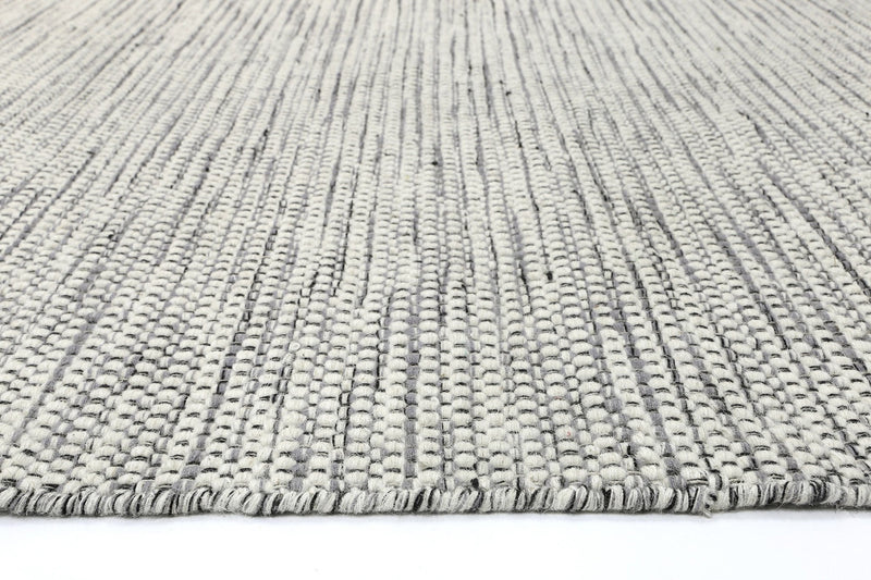 Scandi Grey Reversible Wool Rug 160x230 cm