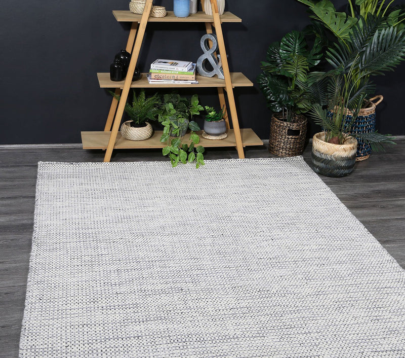 Scandi Grey Reversible Wool Rug 160x230 cm