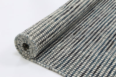 Scandi Teal Blue Reversible Wool Rug 160x230 cm