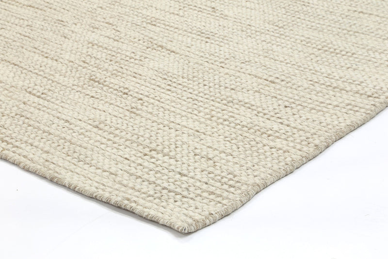 Scandi Beige Brown Reversible Wool Rug 200x290 cm