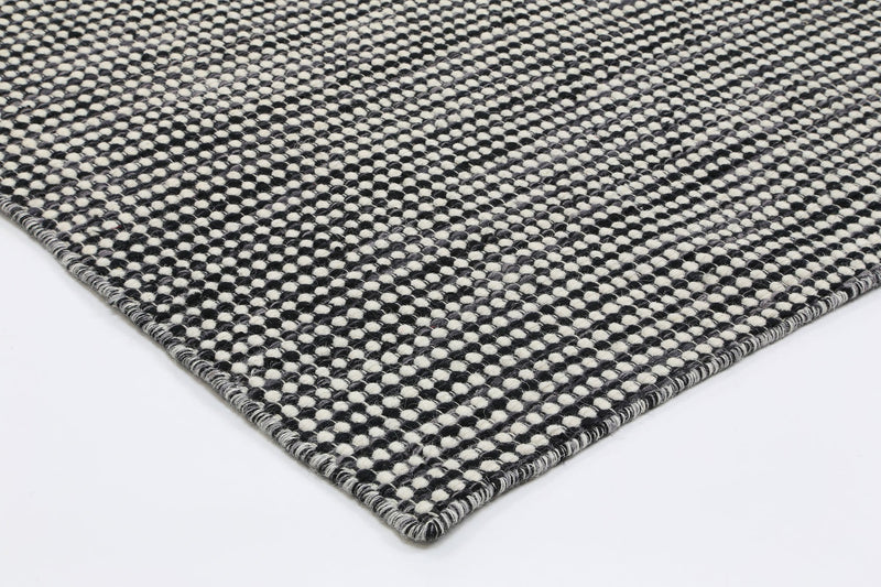 Scandi Charcoal Grey Reversible Wool Rug 200x290 cm