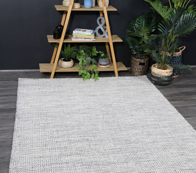 Scandi Grey Reversible Wool Rug 200x290 cm