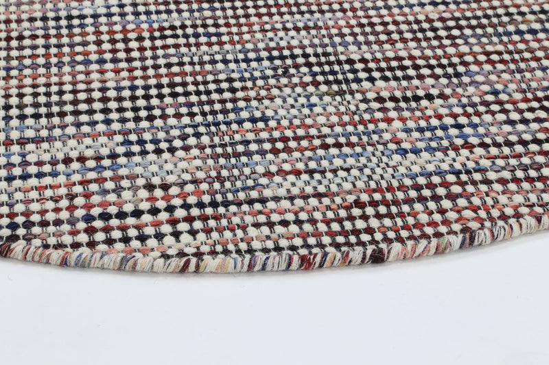 Scandi Multi Reversible Wool Round Rug 200x200 cm Round