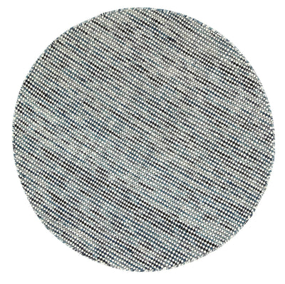 Scandi Teal Blue Reversible Wool Round Rug 200x200 cm Round