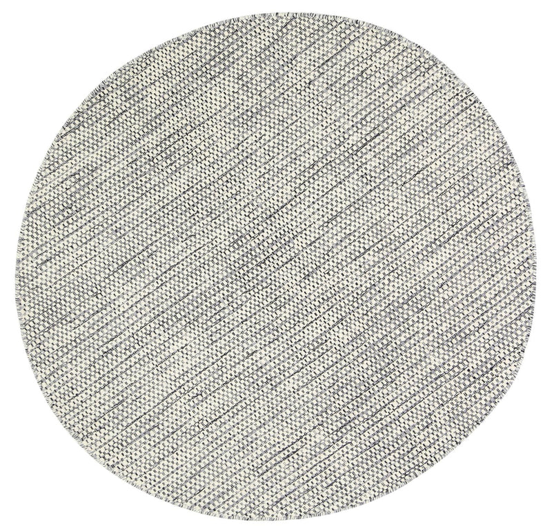 Scandi Grey Reversible Wool Round Rug 240x240 cm Round