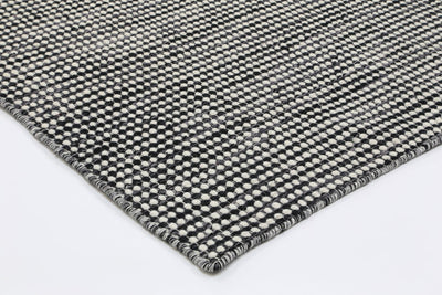 Scandi Charcoal Grey Reversible Wool Rug 300x400 cm