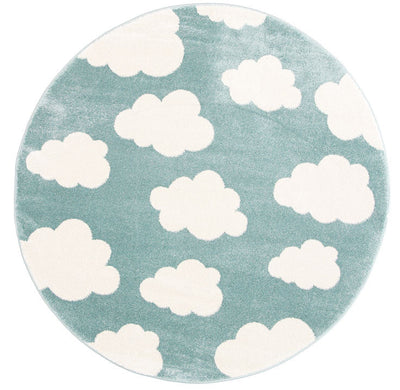 Piccolo  Aqua White Cloud Kids Rug 120x170cm