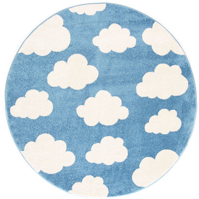 Piccolo Blue and White Cloud Kids Rug 120x170cm