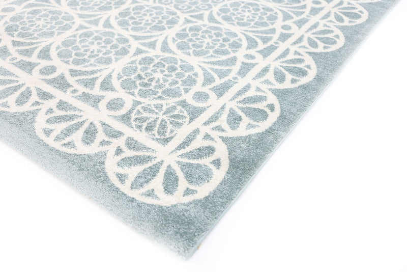 Piccolo  Aqua White Doily Kids Rug  120x170cm