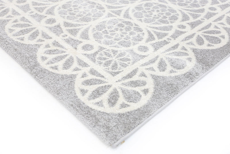 Piccolo  Grey and White Doily Kids Rug 120x170cm