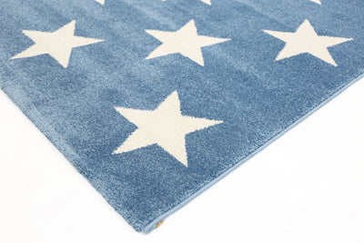 Piccolo  Blue and White Stars Kids Rug 120x170cm