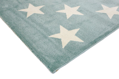 Piccolo Aqua White Stars Kids Rug 120x170cm