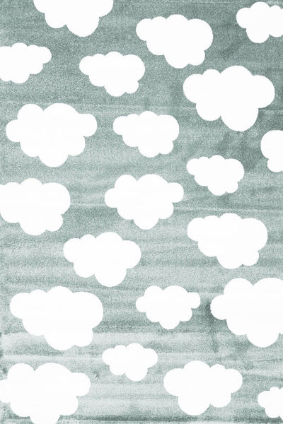 Piccolo  Aqua White Cloud Kids Rug 160x230cm