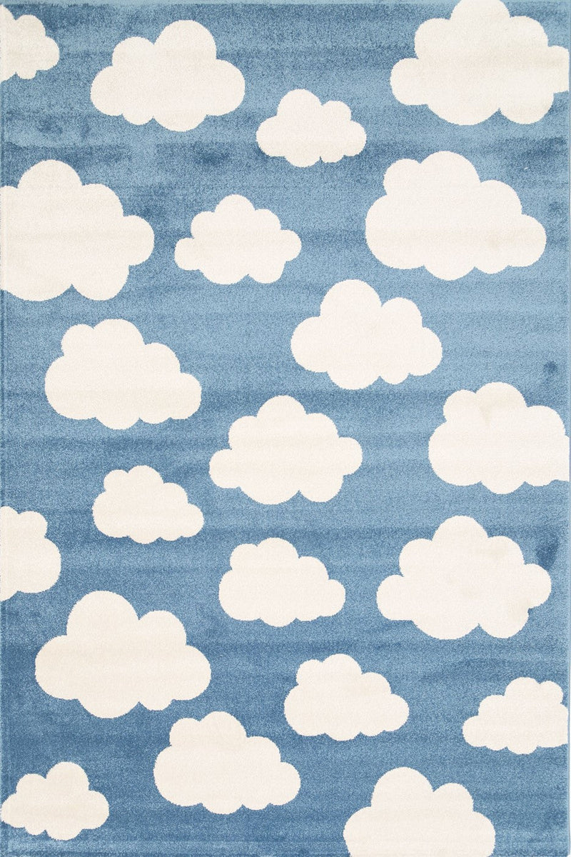 Piccolo Blue and White Cloud Kids Rug 160x230cm