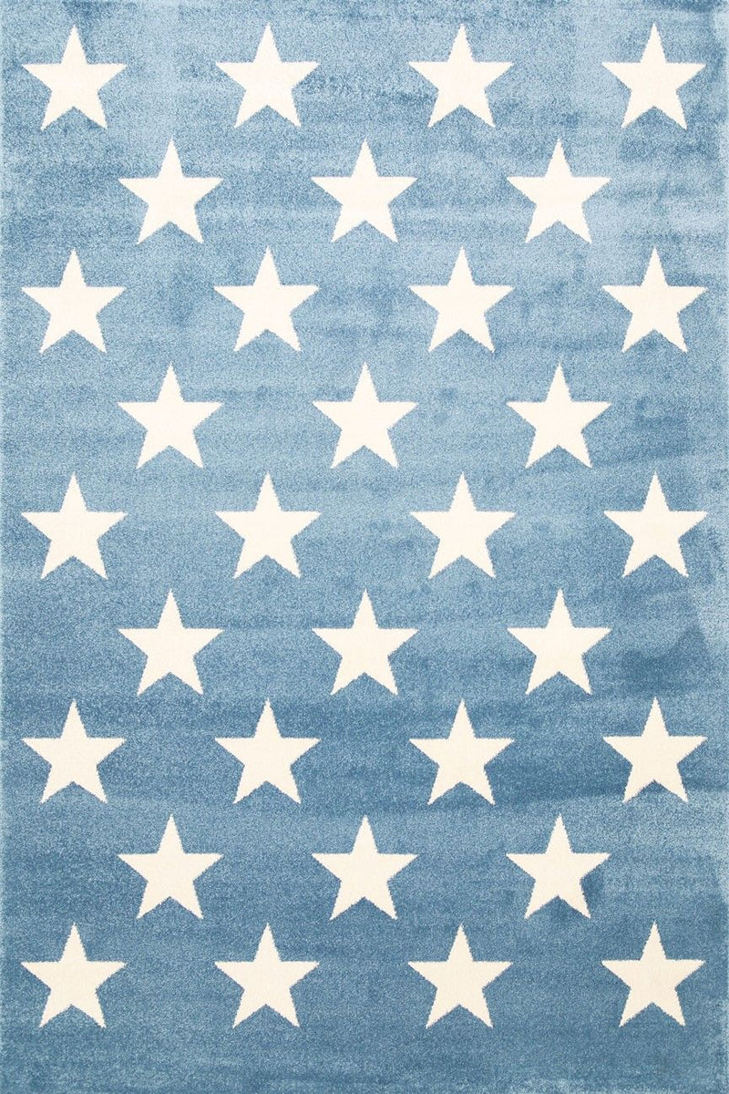 Piccolo  Blue and White Stars Kids Rug 160x230cm