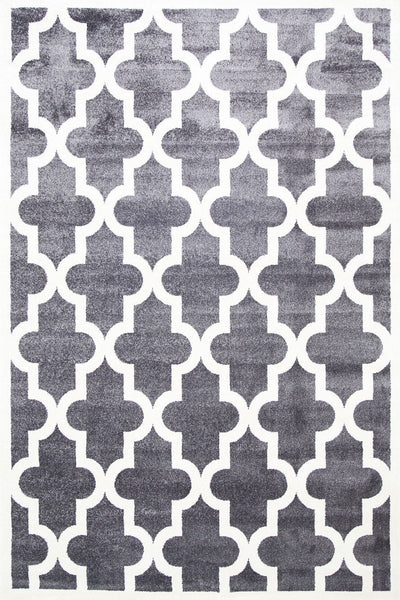 Piccolo Charcoal and White Stars Kids Rug 160x230cm