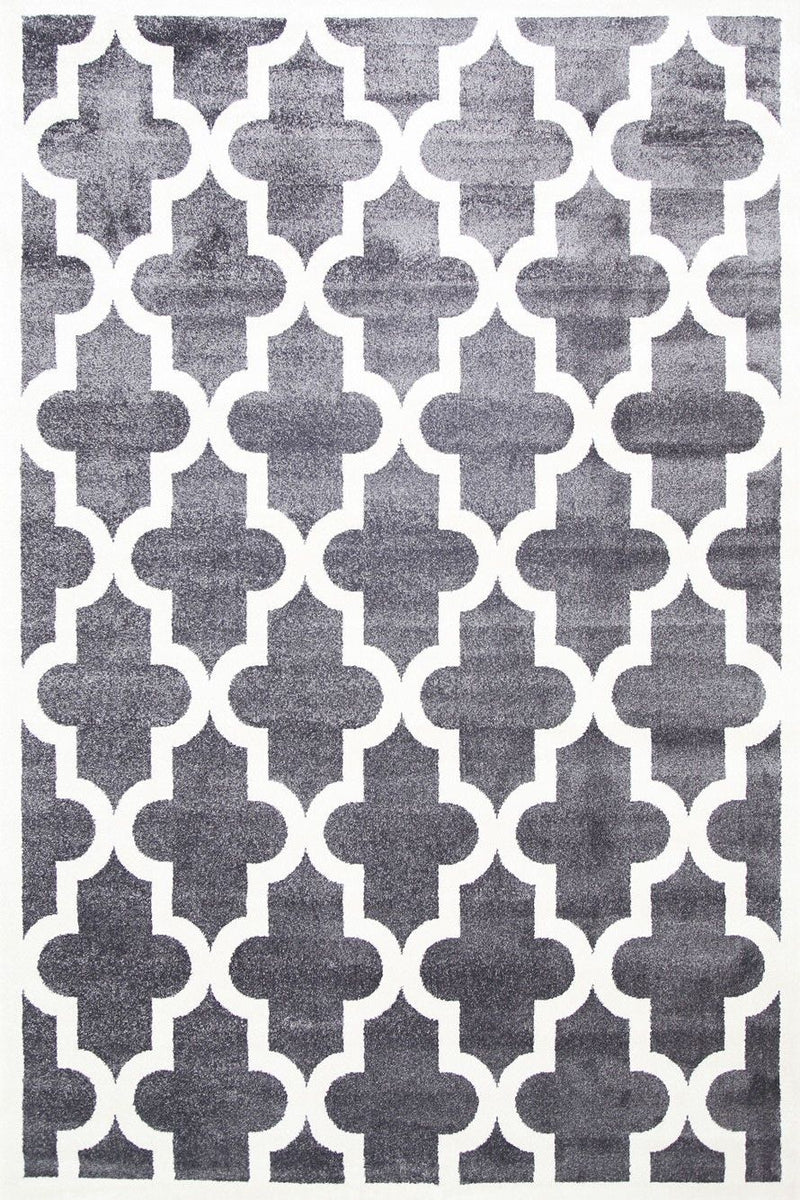 Piccolo Charcoal and White Stars Kids Rug 160x230cm