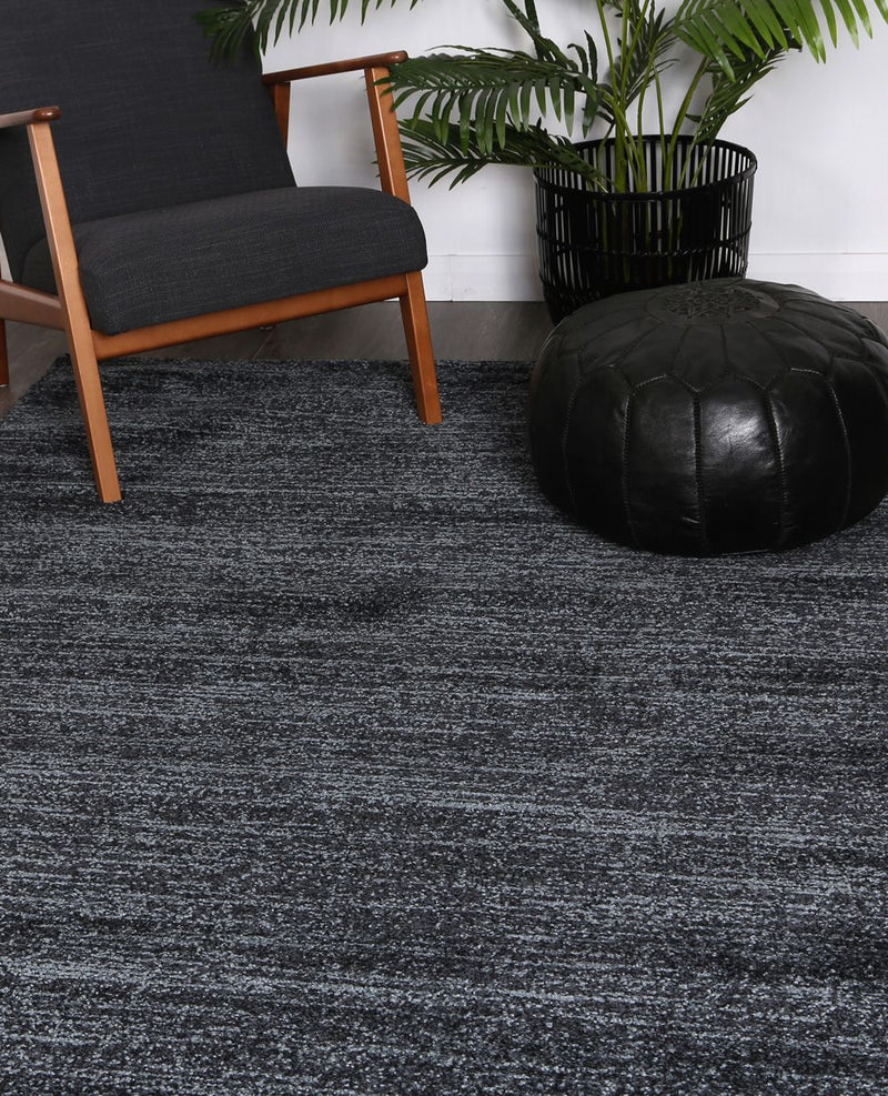 Zarin Solid Anthracite Modern Rug 160x230 cm