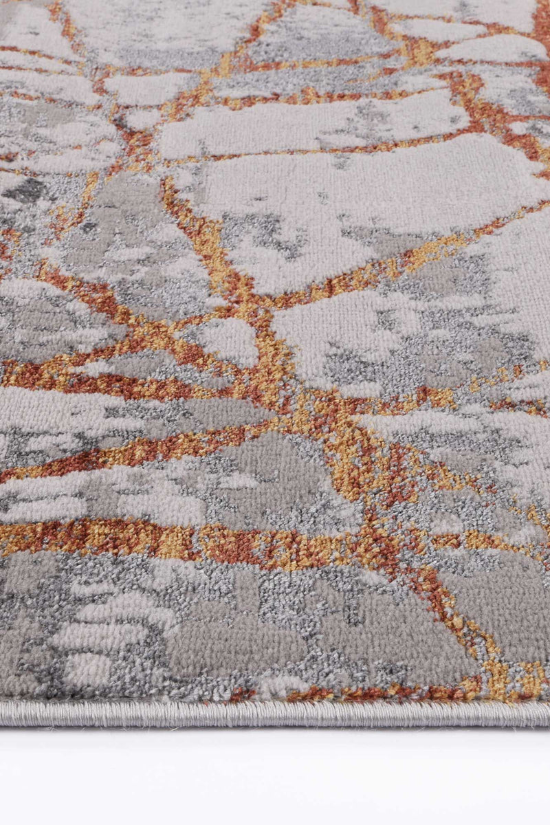 Isaiah Geometric Rust Rug 120x170cm