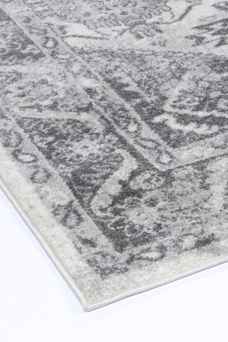 Ligures White Grey Traditional Rug 160X230cm