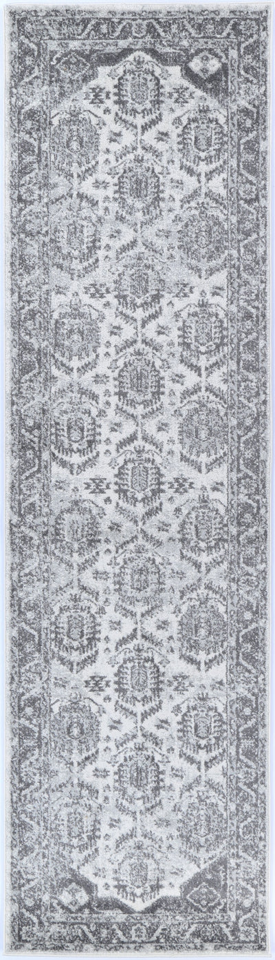 Ligures White Grey Traditional Rug 160X230cm