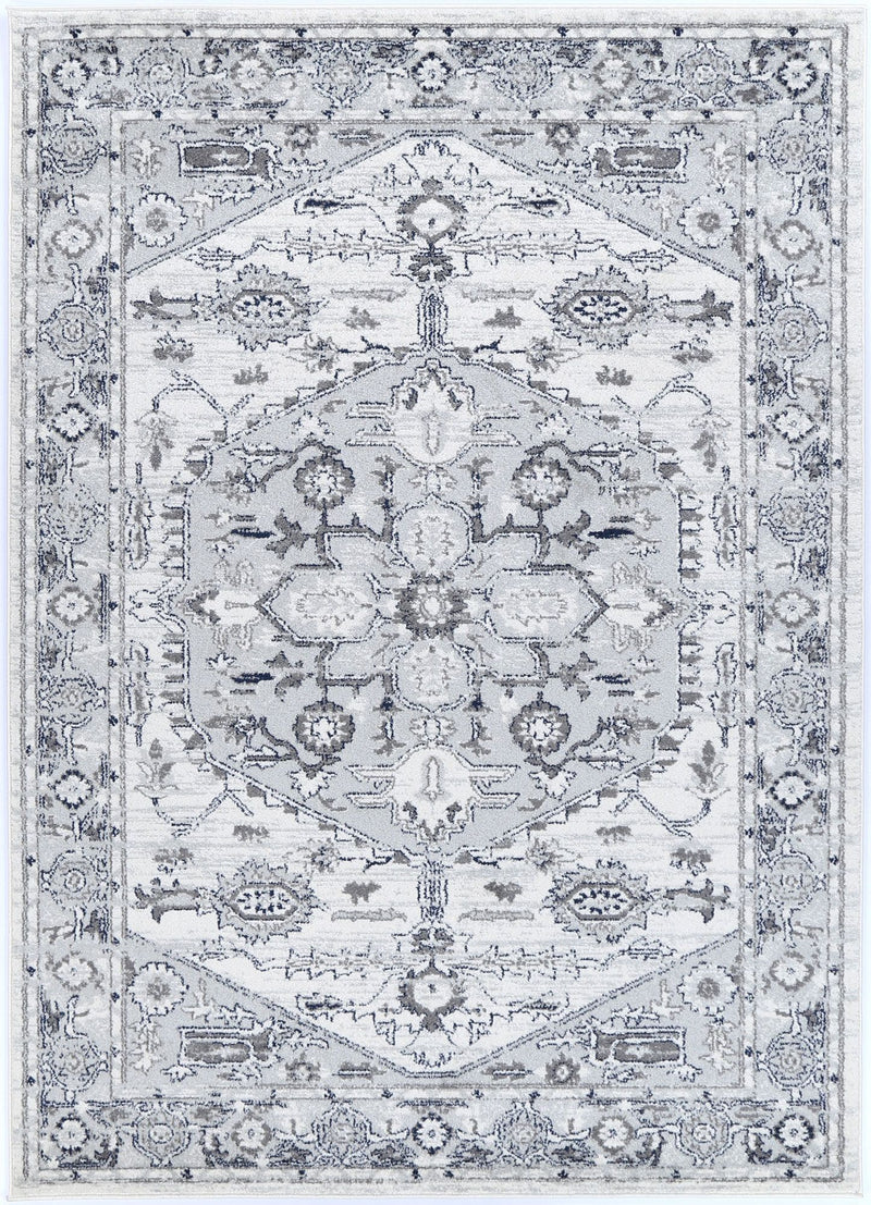 Ligures Grey White Rug 160X230cm