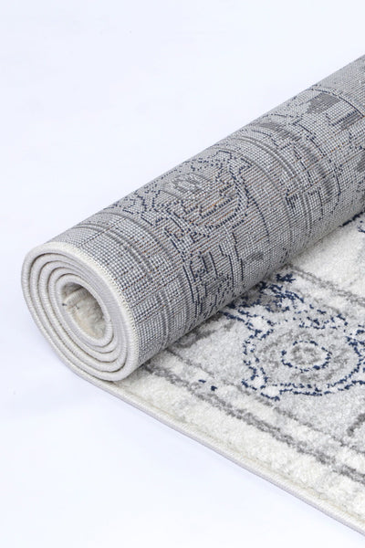 Ligures Grey White Rug 160X230cm