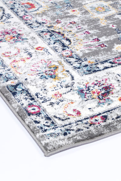 Ligures Grey Multi Traditional Rug 160X230cm