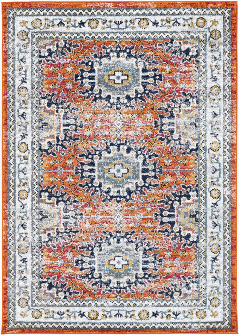 Ligures Rust Multi Traditional Rug 160X230cm