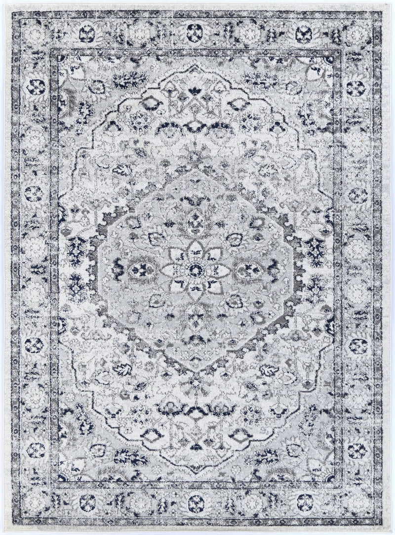 Ligures Cream Navy Floral Rug 160X230cm