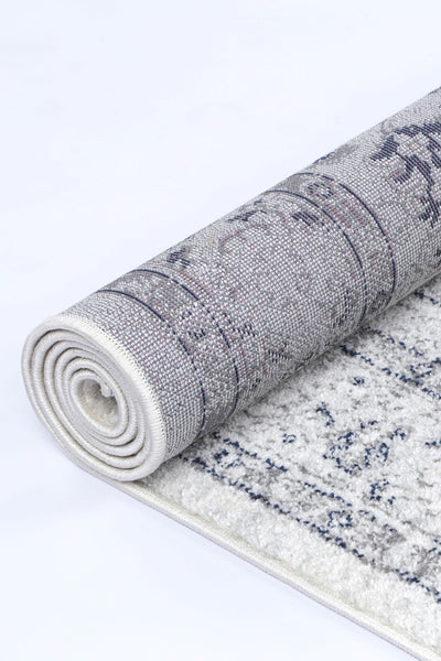 Ligures Cream Navy Floral Rug 160X230cm