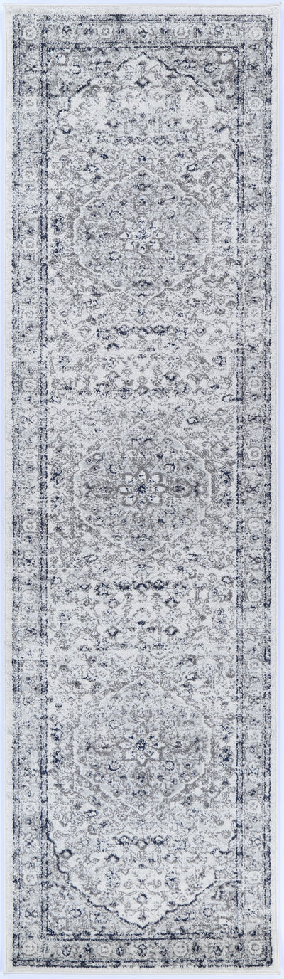 Ligures Cream Navy Floral Rug 160X230cm