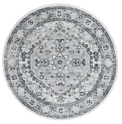 Ligures Cream Navy Floral Rug 160X230cm