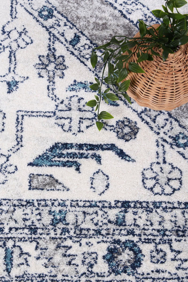 Ligures Navy Cream Ancient Rug 160X230cm