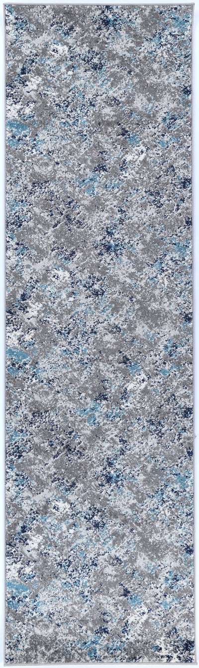 Ligures Grey Blue Rug 160X160cm Round