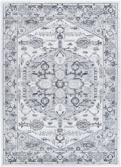 Ligures Grey White Rug 160X160cm Round