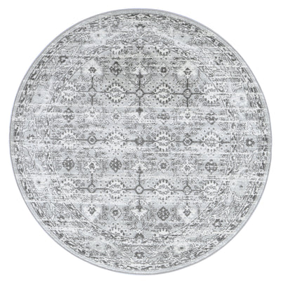 Ligures Grey White Ancient Rug 160X160cm Round