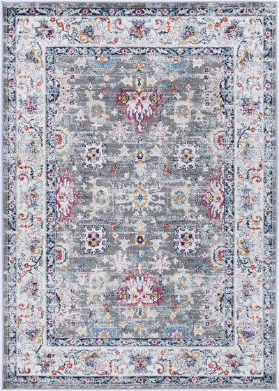 Liguresï_Grey Multi Traditional Rug 160X160cm Round